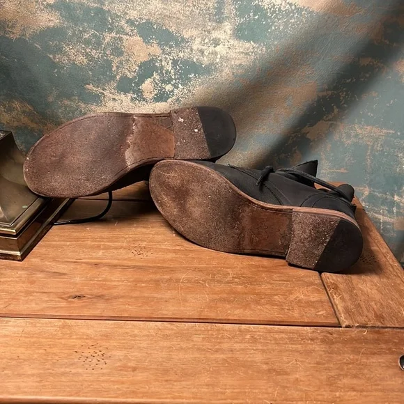 Black leather booties - Picture 4 of 6